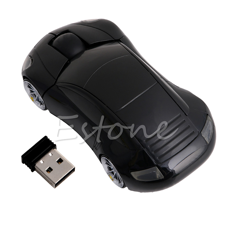 

2.4G 1600DPI Mouse USB Receiver Wireless LED Light Car Shape Optical Mice