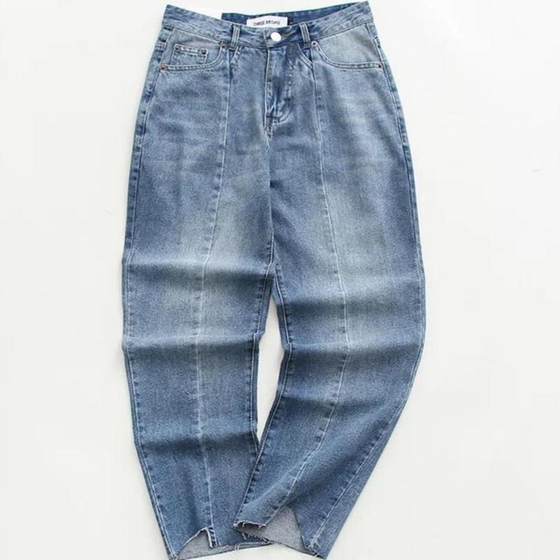 

2020 Denim Jeans Women High Waist Jeans loose Autumn Loose Ankle Length, Blue