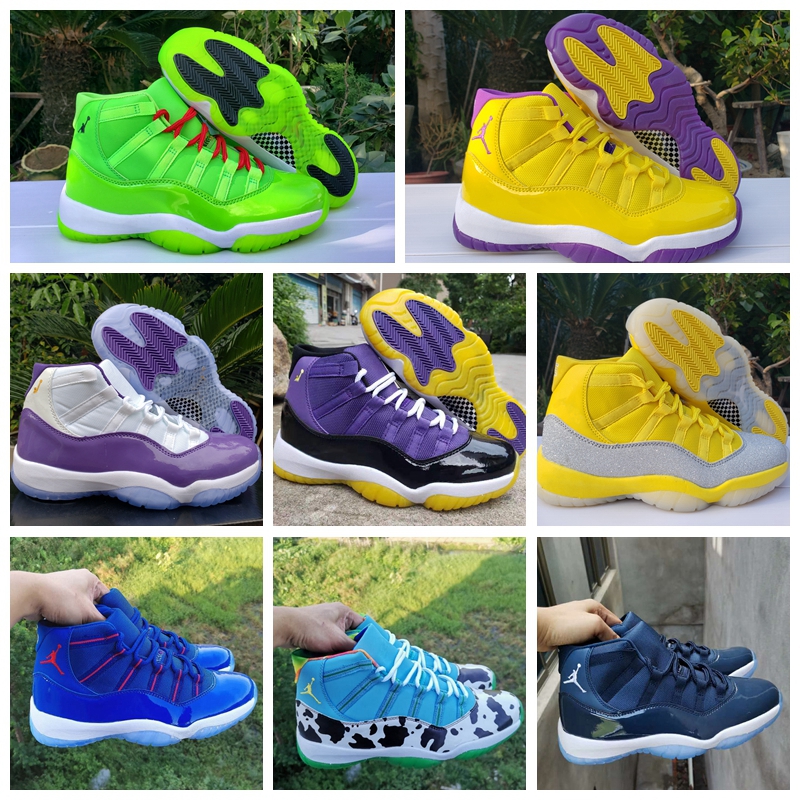 

2021 Fashion Jumpman 11 11s cow Ice cream Men Basketball Shoes Pulse-Black-Universit Devil Designer Outdoor baskets Mens Sports Sneakers, Silver