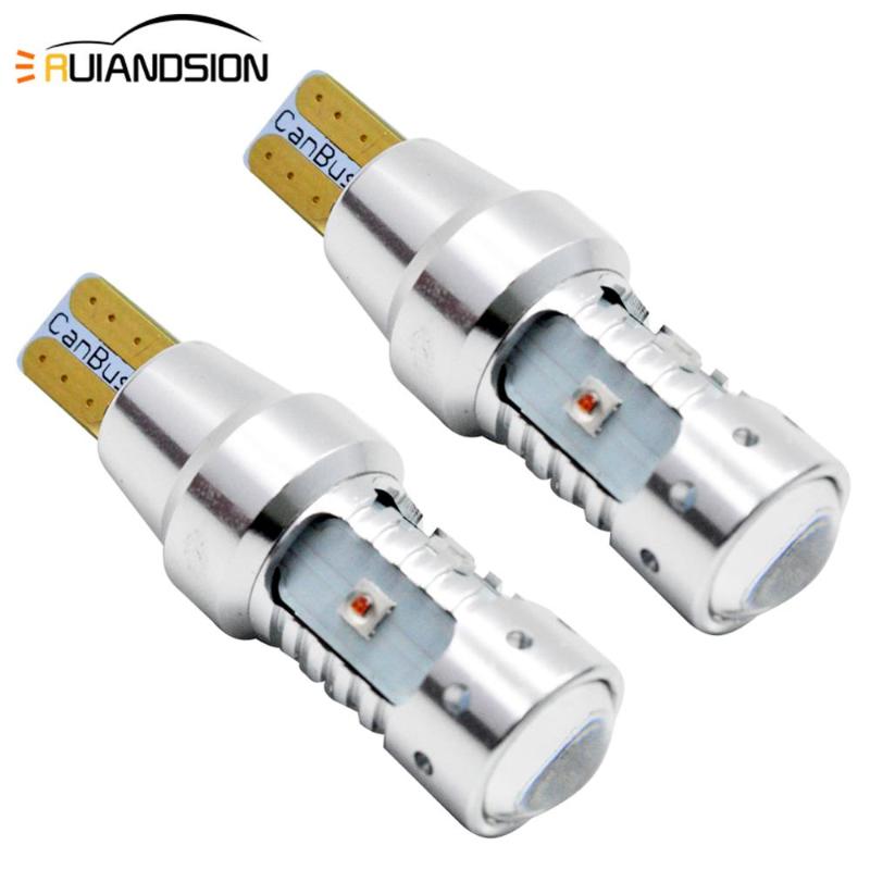 

2pcs 30W Extremely Bright Canbus 921 912 W16W T15 LED Bulb Brilliant Red White Amber C'ree-SMD Error Free stop tail brake light, As pic