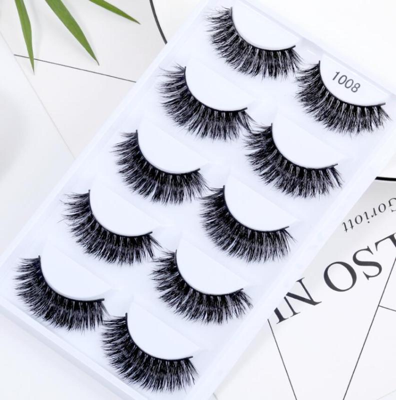 

100% Mink Lashes 3D Mink Eyelashes Natural False Eyelashes 5 pairs Handmade Fake Eye Lashes Extension for Beauty Makeup