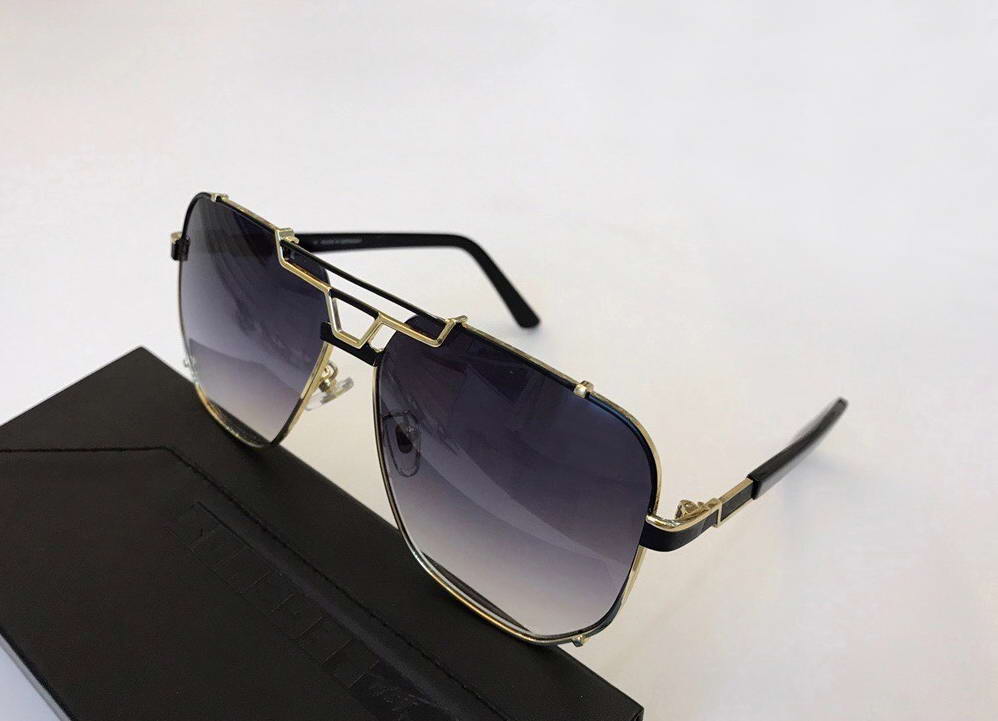 

Legend 9090 sunglasses Metal Gold Black / Gray gradient lenses Men Pilot Sunglasses UV400 Protection with Box