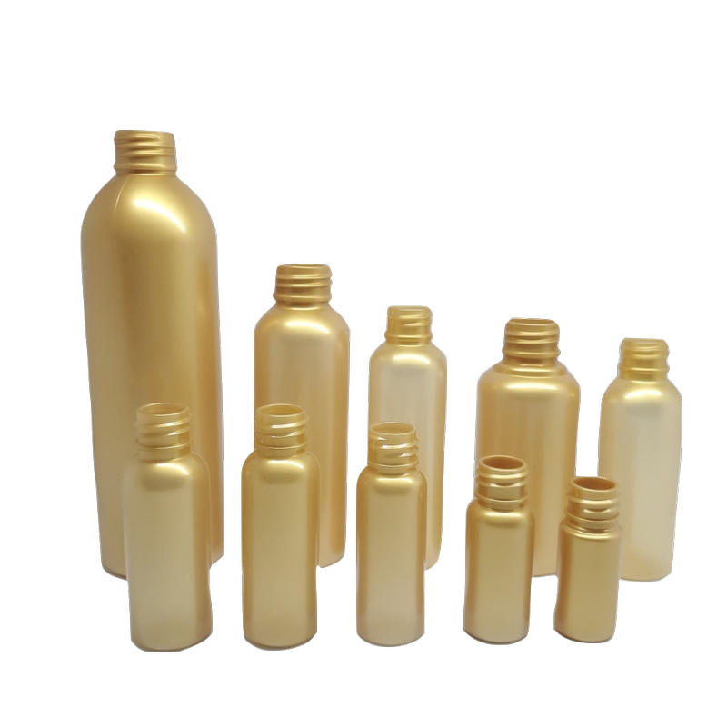 

5ml 10ml 15ml 20ml 25ml 30ml 50ml 60ml 100ml 150ml 200ml 250ml Gold PET Plastic Empty Cosmetic Bottle w/ Sprayer pump
