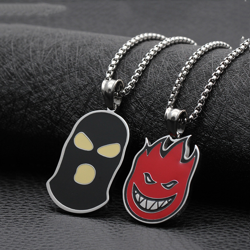 

Cartoon Action Figure Stainless Steel Pendant Necklace Chain Choker Kid Children's Gift Party Favor Fashion Sweater Jewelry