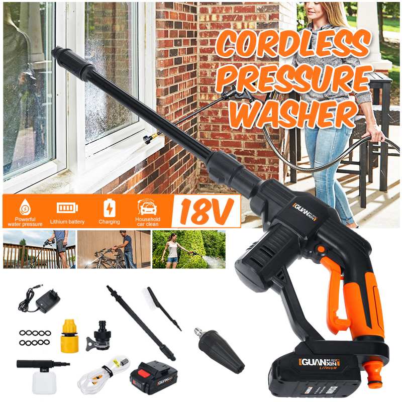 

High Pressure Water Guns 12V Electric Car Washer Portable Water Pump Cordless Electric Washing Machine Car Cleaning Device