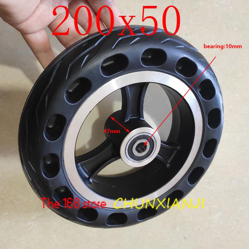 

High quality 200x50 solid wheel Explosion-proof Electric Bike Scooter tyres 8 inch Motorcycle Solid Tires Bee Hive Holes