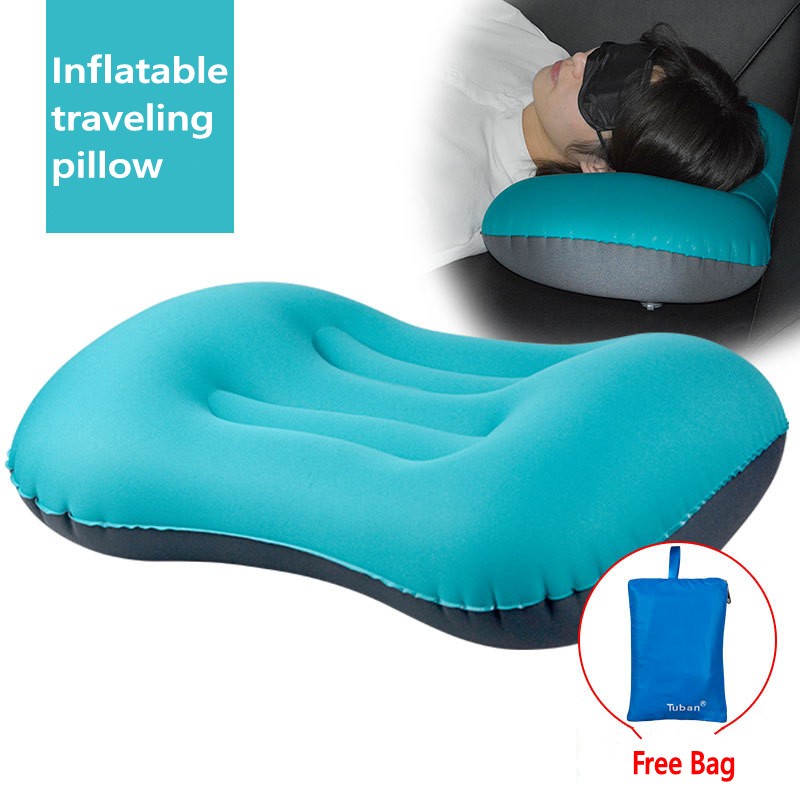 

Travelling Pillow Camping Neck Pillows Office Nest Cushion Inflated Airplane Pressed Cervical Pillow