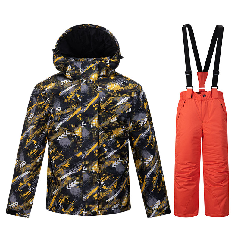 

New Kids Ski Suit Children Windproof Waterproof Child Warm Snow Set Pants Girls And Boy Winter Skiing And Snowboarding Jacket, Color 01