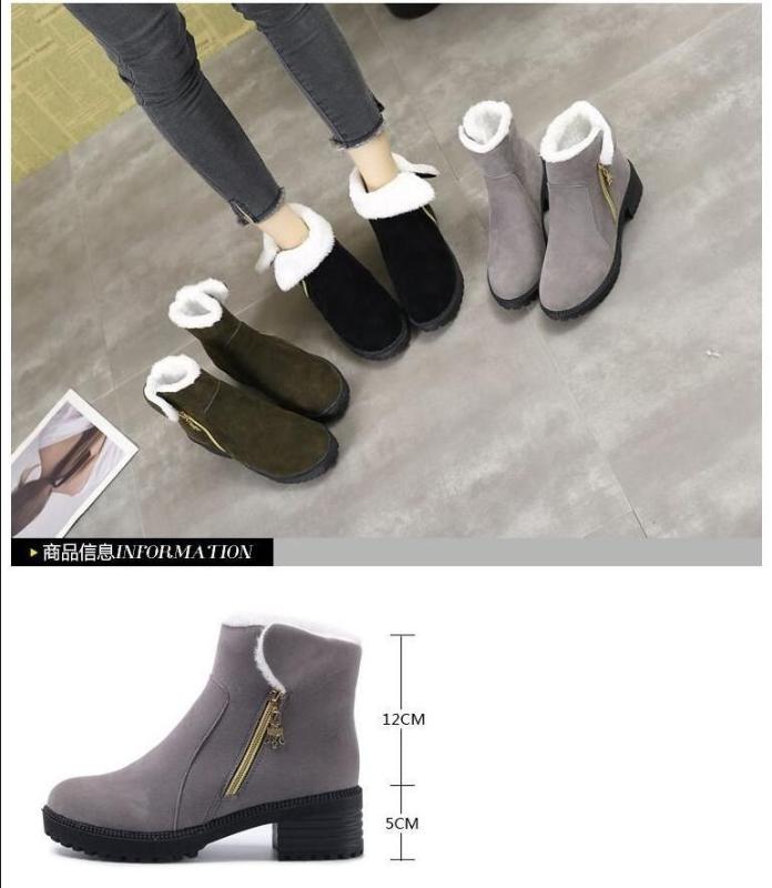 

Women Boots Winter Shoes Plus Size Hot Platform Female Warm Botas Mujer 2020 Booties Ankle For Women Snow Boots Black