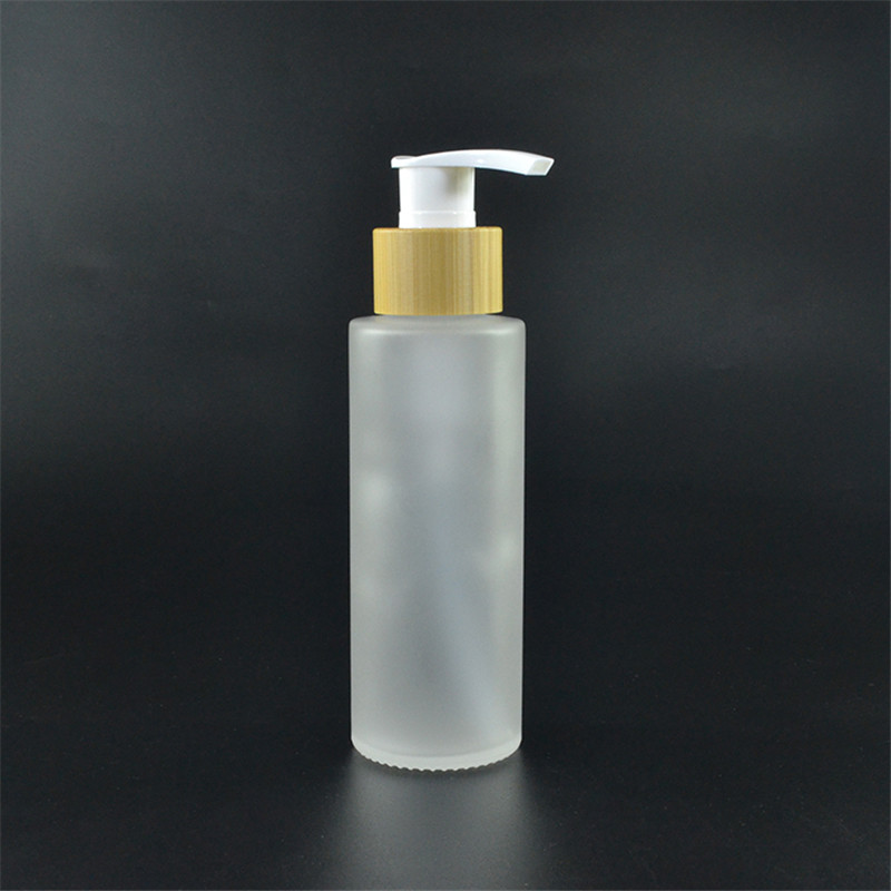 

50pcs 100ml frosted clear glass bottle with bamboo pump 100pcs 100ml frosted clear glass bottle with bamboo screw cap 100pc