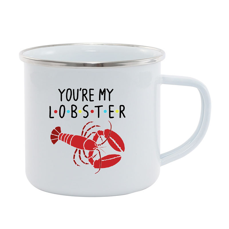 

Stainless Steel Camping Coffee Mug Gift Friend TV Show You Are My Lobster Friend TV Inspiration Novelty Birthday Christmas Out, Black
