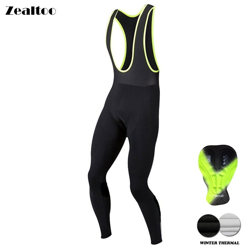

Zealtoo 2020 Winter Thermal Men/Woman's Cycling Long Bicycle Pants Gel Pad Bike Tights Mtb culote ciclismo hombre gel invierno, Bib pants