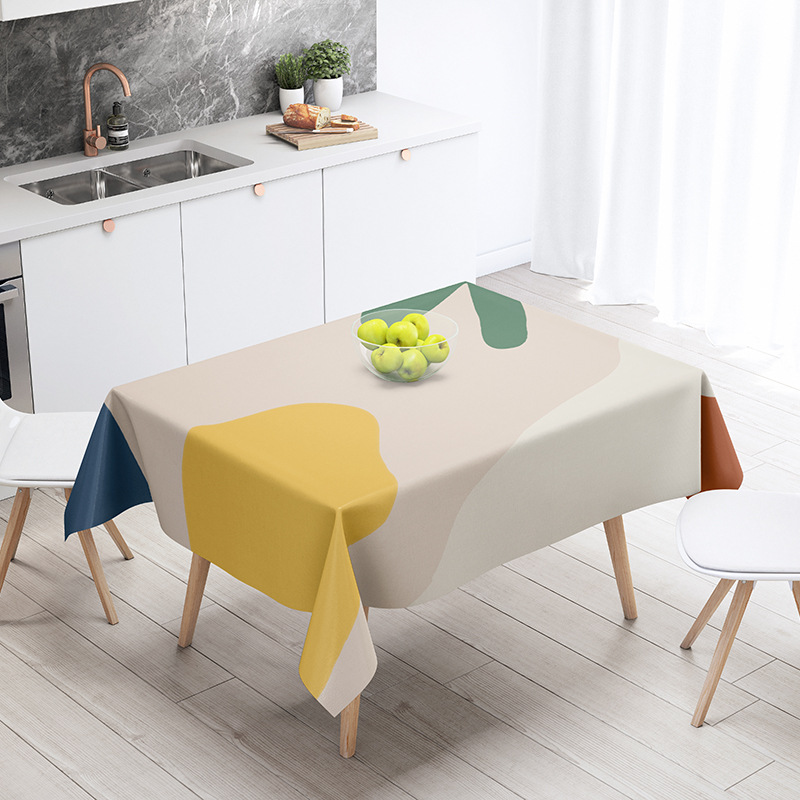 

Tablecloth Waterproof Rectangular Household Dining Table Desk Table Covering Cloth