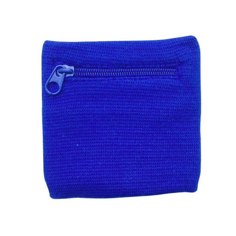 

Cotton Sports Zipper Wristband Elastic Wristband Purse Adult Children'S Sports Sweat-Absorbent Sweat-Absorbent Purse, Black