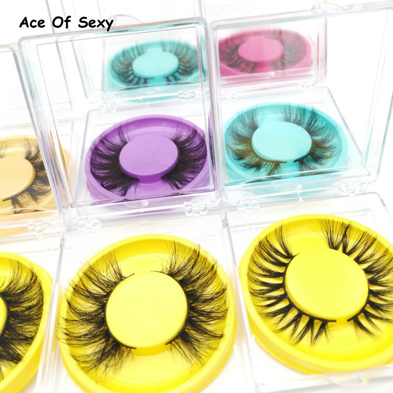 

New Natural Fluffy False Eyelashes Makeup 3D Mink Lashes Cruelty Free Soft eyelash Extension Fake Eyelashes Color Packing 1 Pair