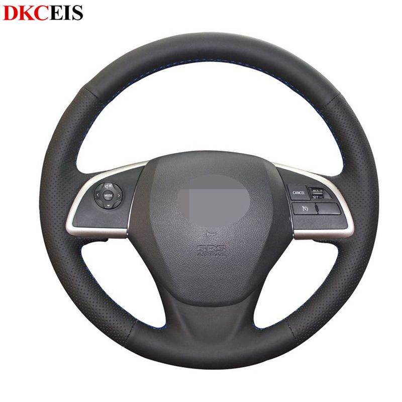 

Hand-stitched Black Soft PU Leather Car Steering Wheel Cover for Mitsubishi Outlander 2014 2013 Mirage 2014 ASX L200 2020