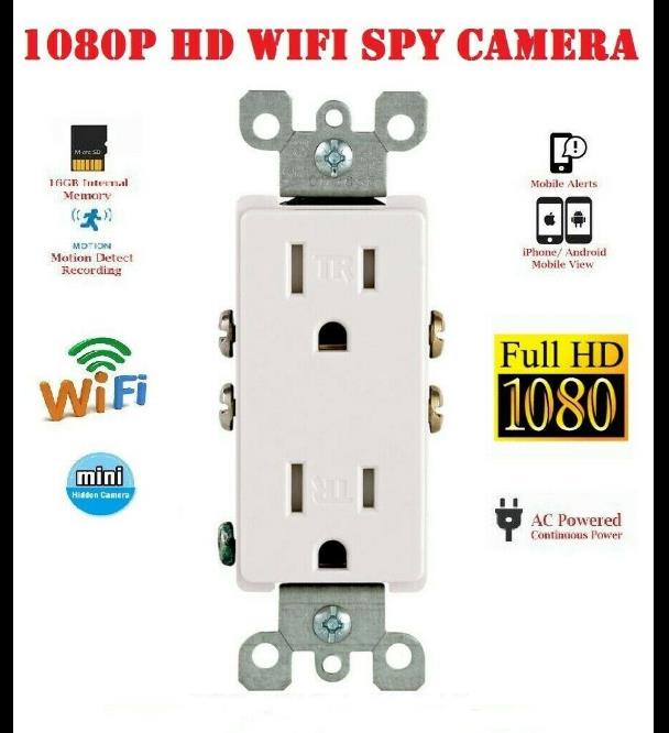 

2020 HOT WiFi 1080P camera drop module AC socket wall socket nanny housekeeper video surveillance camera