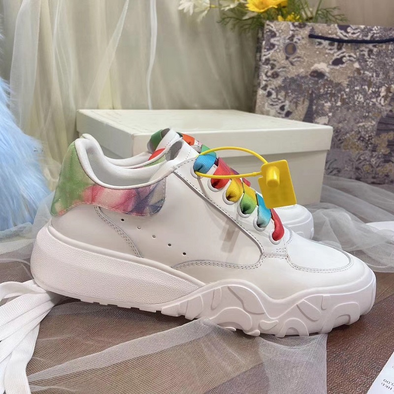 

Women Sneakers Oversized Court Trainers Top QUality Nappa Leather Lace-up Platform Trainers Designer Shoes Women Ourdoor Sneaker with Box, Color 9