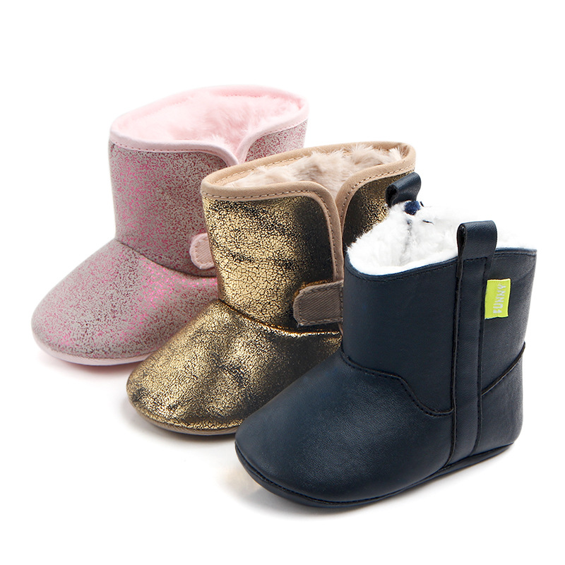 

New High Boots Baby Shoes -1 Years Old Shoes Soft Bottom Anti-skid Toddler Baby Girls Boy Hook & Loop, Pink