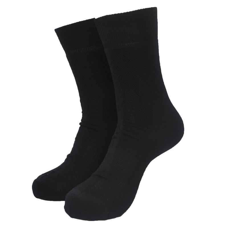 

1 Pair Outdoor The Whole Terry Merino Wool Thick Black Color Trekking Socks