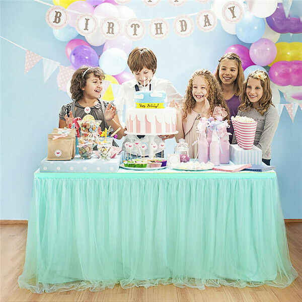 

Wedding Tulle Tutu Table Cloth Skirt Party Birthday Festive Baby Shower Decor Tabletop decoration