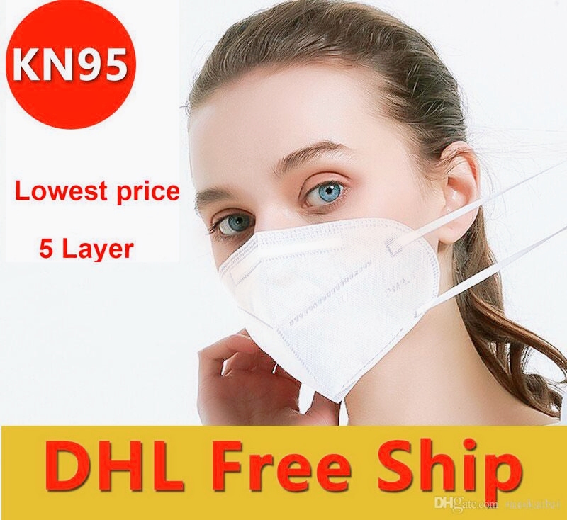 

Adult Kn95 Disposable Mask Five-layer KN95 Level Protective Mask Dust and Fog Disposable Mask Free Shipping