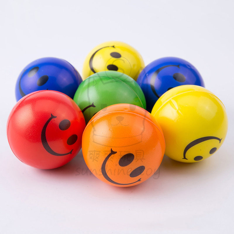 

Smile Face Sponge Foam Balls Kindergarten Baby & Kids Toy Balls Anti Stress Balls Squeeze Toys Decompression Toys