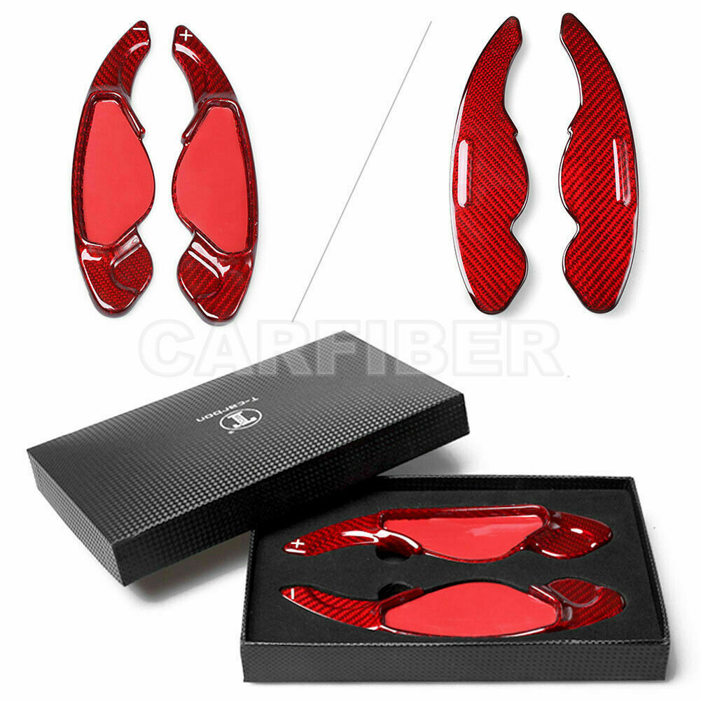 

Red Carbon Fiber Steering Wheel Shifter Paddle For Jaguar XF XE XJ F-PACE F-TYPE