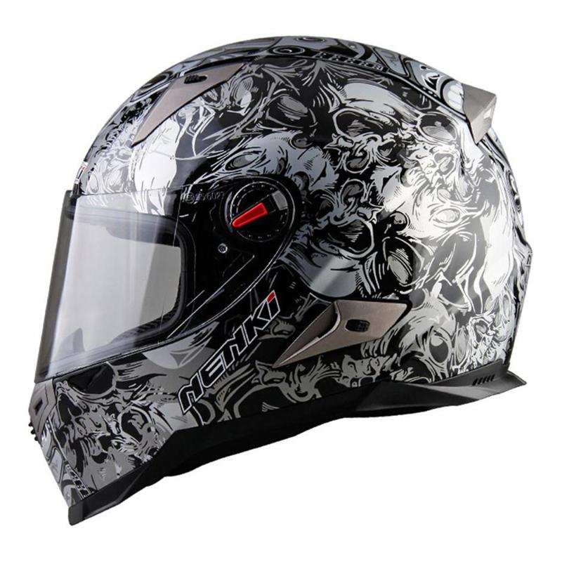 

NENKI Motorcycle Helmet Racing Full Face Capacete Moto Helmet Motorbiker Cascos Para Moto Touring Scooter Cruiser ECE, Orange