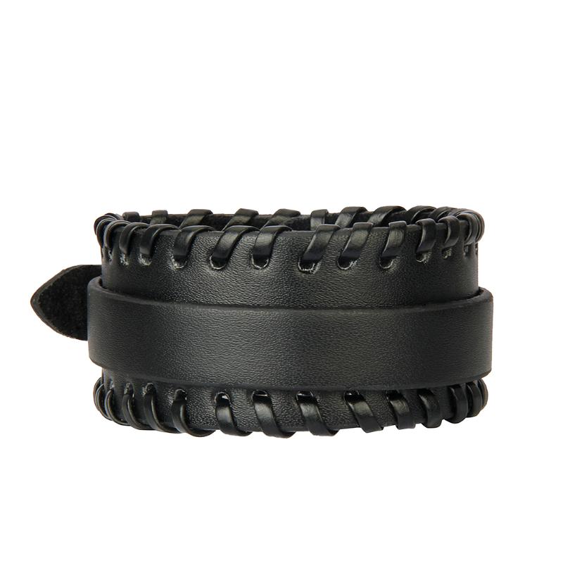 

Fashion Women Men's Braided Rope Alloy Leather Charm Bracelet Wedding Party Accessory