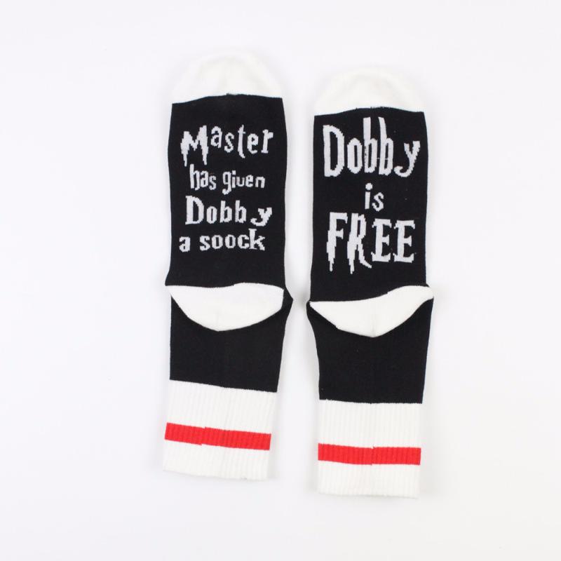 

new Master has given Dobby a Socks casual male and female English letters socks cotton tube personalized fashion, White light gray