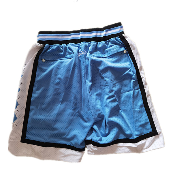 

New Shorts College Shorts Vintage Basketball Shorts Zipper Pocket Running Clothes North Carolina Blue Color Just Done Size S