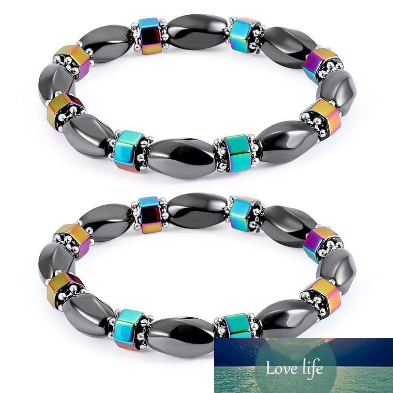 

Newest Magnetic Hematite Bracelets AB color Alloy Black Gallstone Beads Bracelet for Woman Man Support FBA Drop Shipping