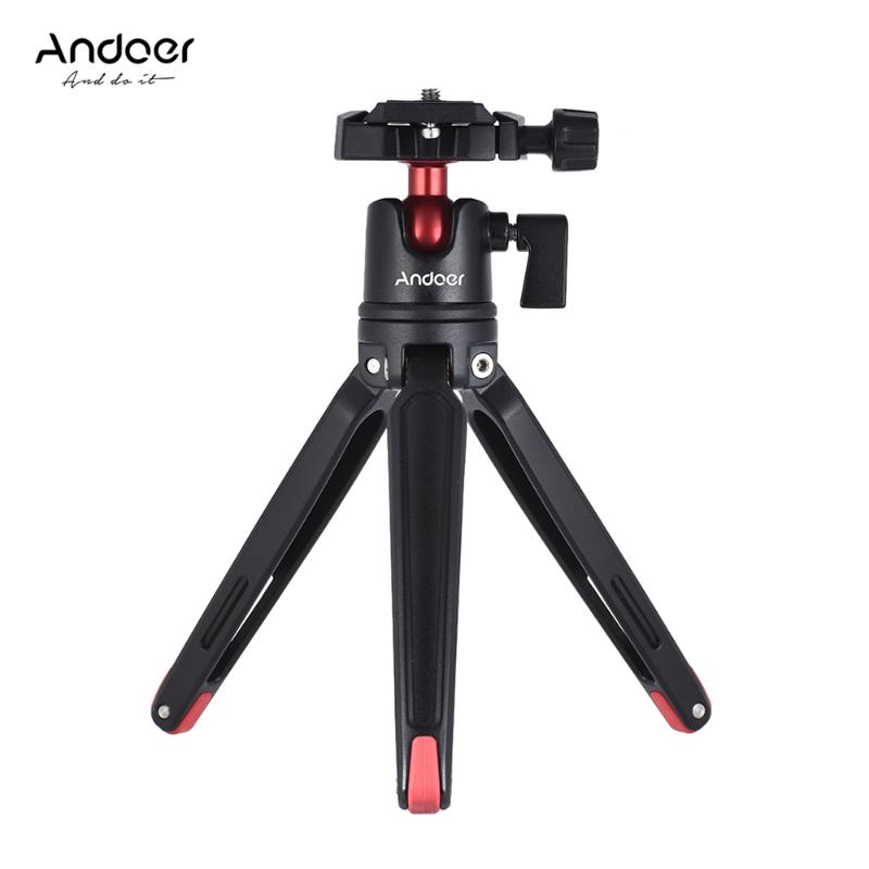 

Andoer Mini Handheld Travel Tabletop Tripod Stand with Ball Head for 5 Canon Nikon Sony DSLR Mirrorless Camera Camcorder