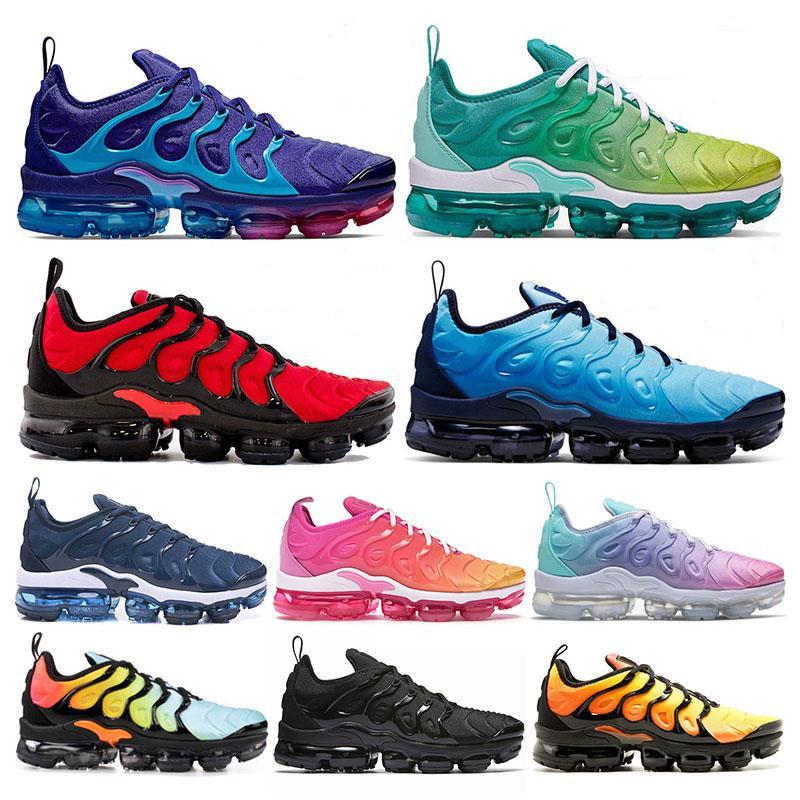 

2020 High Quality Mens Trainers Cushions Running Shoes TN Plus Fashion ight Menta Light Current Blue Women Sneakers With box, 48