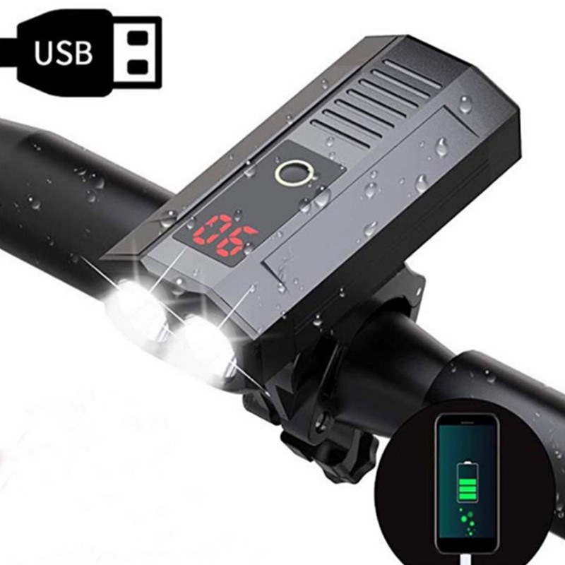

Bicycle headlight new LED mountain bike L2 riding light USB rechargeable treasure outdoor riding equipment accessories Y8