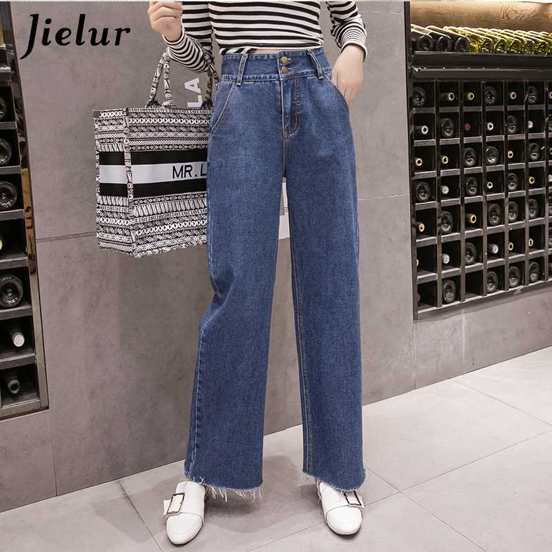 

Autumn New High Waist Wide Leg Jeans For Women Plus Size Fashion Loose Denim Pants Winter Slim Simple Vaqueros Mujer 2020, Blue