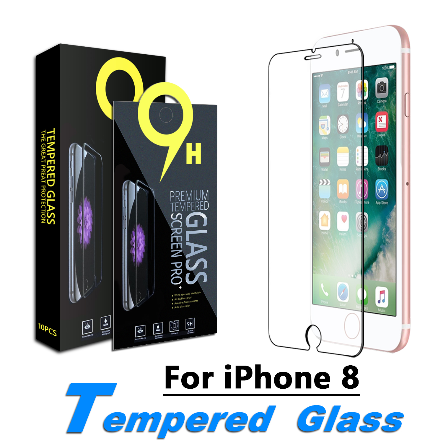 

KAREEN for iphone 12, iPhone 11,8 Plus, 7 Plus, 6 Plus, 8, 7, 6, iphone SE 2020 Tempered Glass Screen Protector, with Retail Paper Box