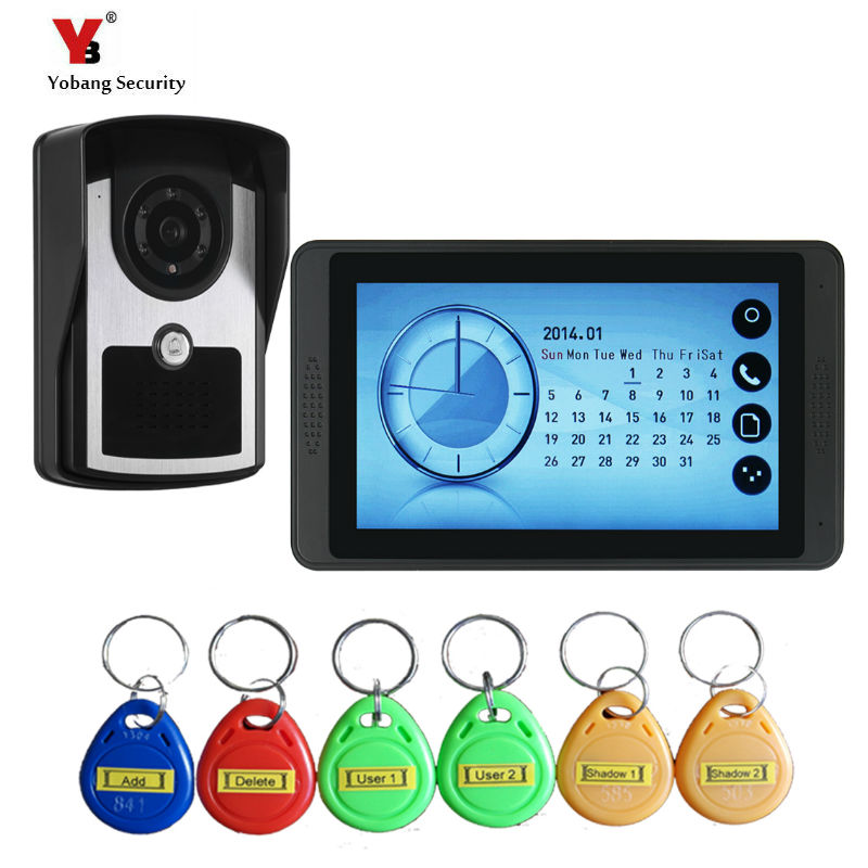 

7 inch Wired RFID Video Door Phone Doorbell With IR Camera Support TF card recording Video Door Phone Intercom Doorbell
