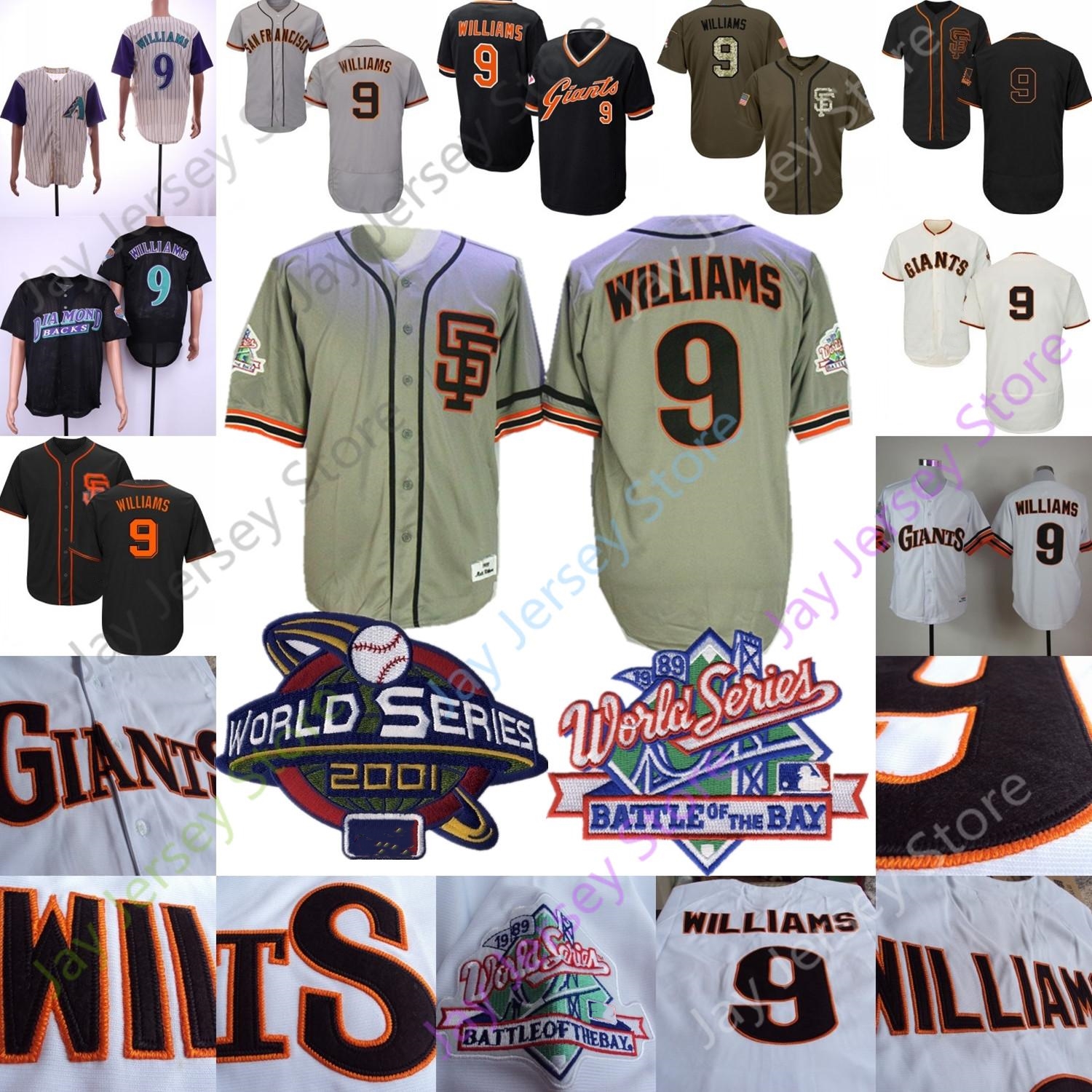 

Matt Williams Jersey Vintage 1989 2001 WS Patch White Pinstripe Coffee Navy White Home Away All Stitched, Coopers-town-grey