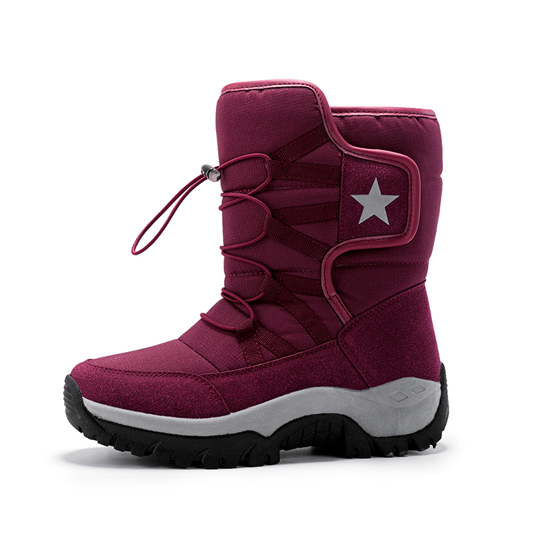 

Brand Unisex Snow Boots Warm Plush Mid-calf Boots 2020 Winter Waterproof Men's Non-slip Men Fur Outdoor Sneakers, Grey