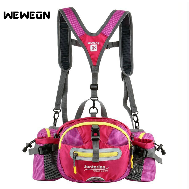 

Outdoor Light Running Waist Bag Hiking Cycling Packs for Bottle Unisex with Detachable Shoulder Strap Designer Choice, Black