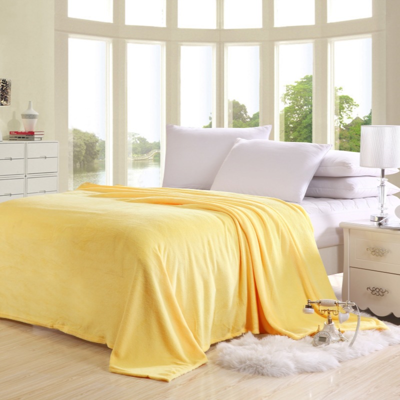 

Winter Soft Warm Coral Fleece Blanket chindren Sheet Bedspread pure color Light Thin Mechanical Wash Flannel Blanket for bedroom
