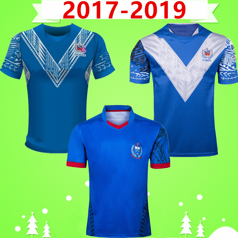 

2017 2019 Samoa RUGBY LEAGUE JERSEY national team rugby Home court Away game BLUE 17 19 League shirt POLO T-shirt MENS Word Cup, Top quality