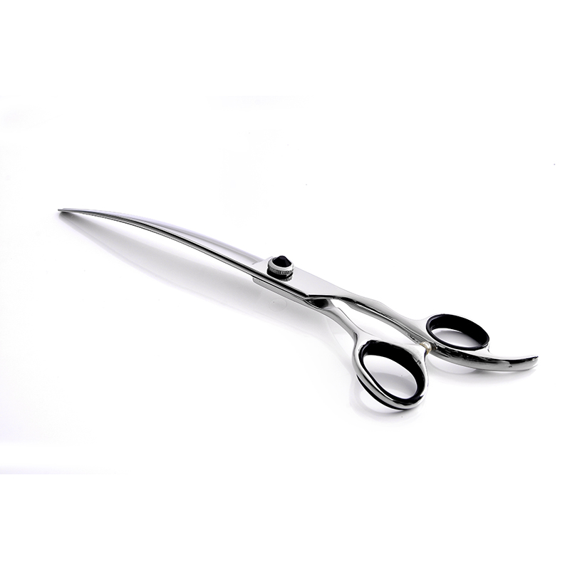 

High Quality Professional 7.5 Inch Curved Scissors for Dog Cat Tesoura Pet Grooming Curved Scissors Pets Salon Cutting Shears