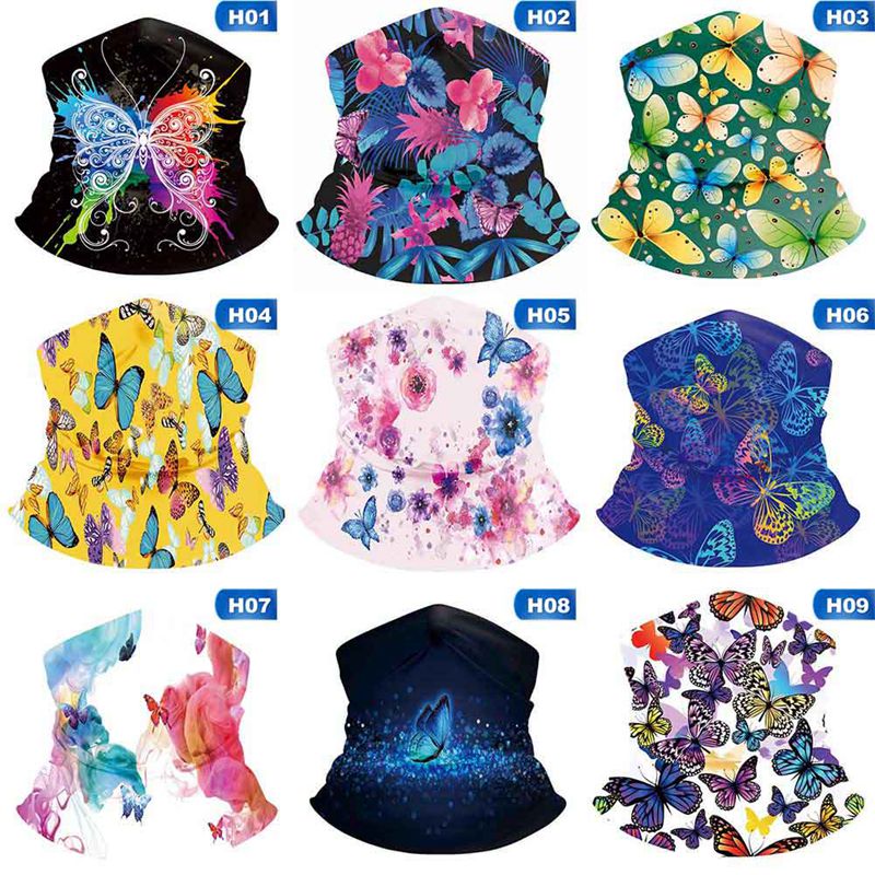 

Cycling Caps & Masks 1Pc Butterfly Print Camping Hiking Scarves Sports Bandana Outdoor Headscarves Activities Riding Headwear Men Women Scar, H03