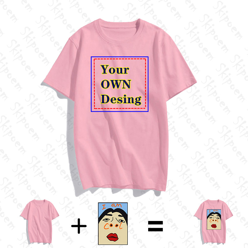 

Design your own printed content men and women custom image DIY short-sleeved cotton Tshirt casual color T-shirt clothing T-shirt