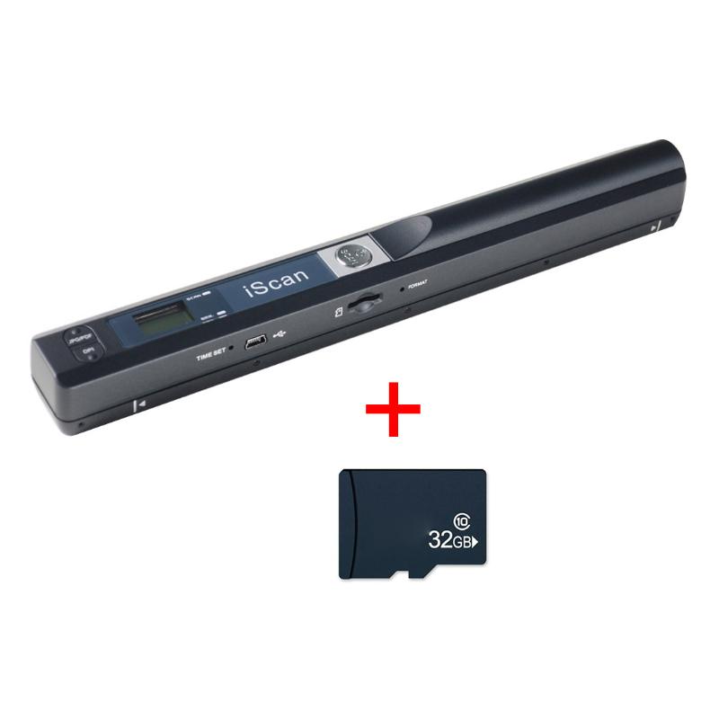 

Mini Portable Scanner 900DPI LCD Display JPG/PDF Format Document Image Iscan Handheld Scanner with 32G Micro SD/TF Flash Card