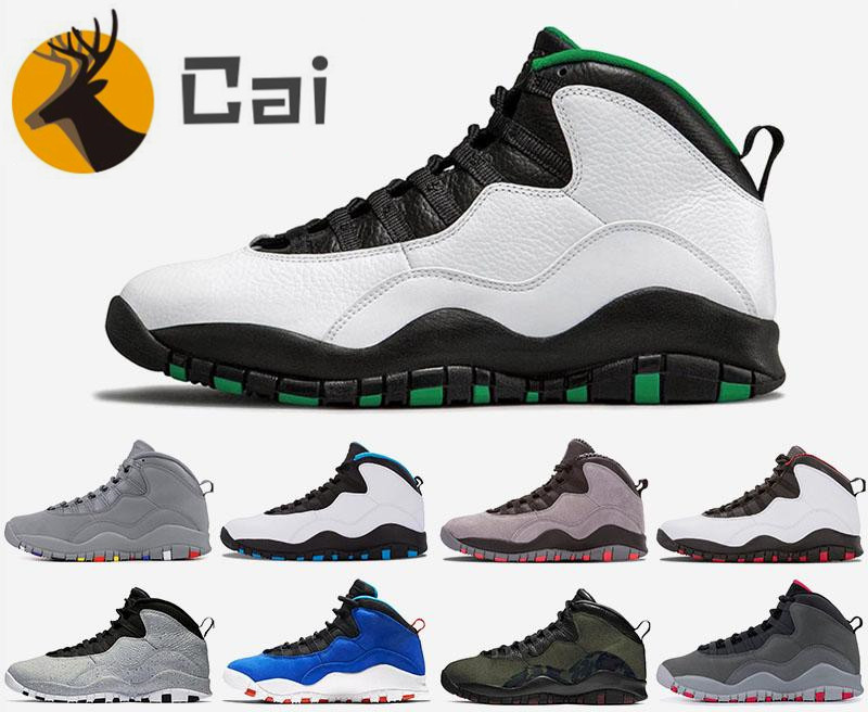 

10s Mens Basketball Shoe Cool Grey GS Red OVO White Cement Westbrook Camos Chicago Tinker Sports Shoes