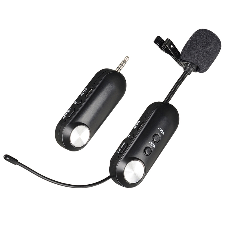 

Wireless Microphone Clip-on Collar Tie Microphone Mobile Cell Phone Mic for Camera Recording